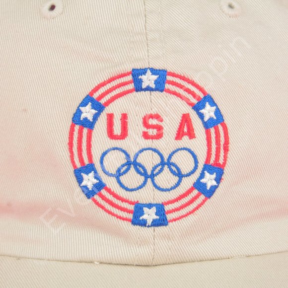 USA Olympics Team 2008 Retro Throwback Adjustable Hat in Light Tan - Picture 6 of 8